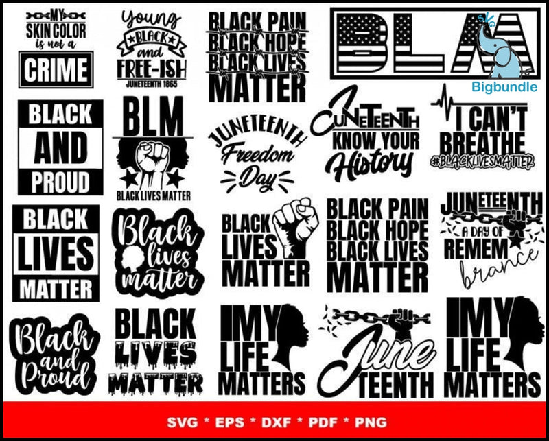 1000+ BLACK LIVES MATTER SVG MEGA BUNDLE 1.0