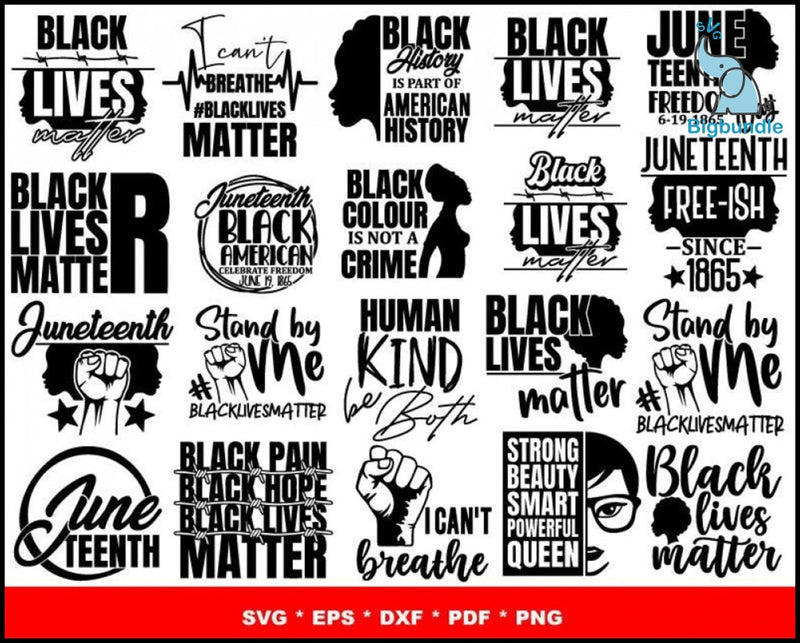 1000+ BLACK LIVES MATTER SVG MEGA BUNDLE 1.0