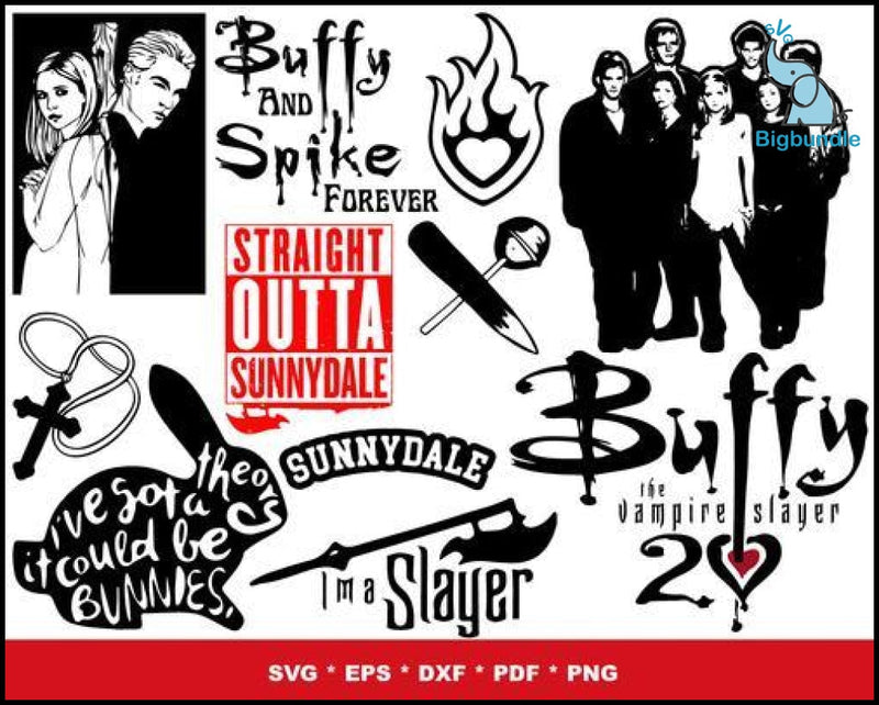 1000+ Buffy the Vampire slayers svg bundle for print and cricut