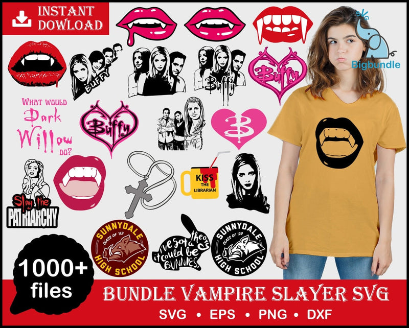 1000+ Buffy the Vampire slayers svg bundle for print and cricut