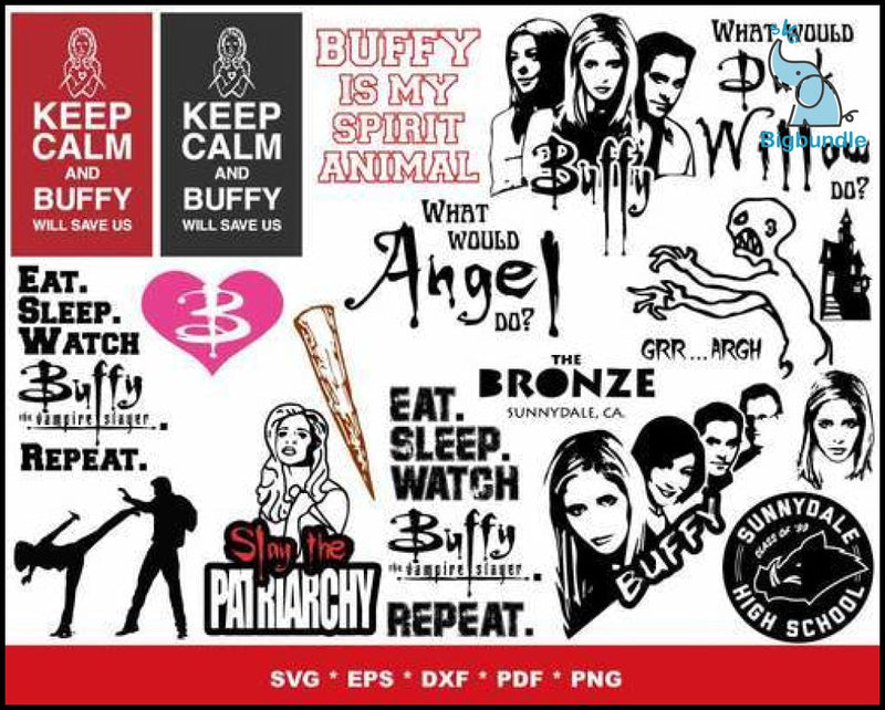 1000+ Buffy the Vampire slayers svg bundle for print and cricut