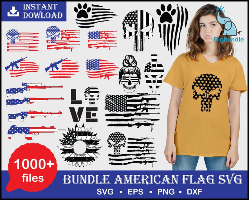 1000+ bundle american flag svg, distressed flag svg, police svg, firefighter svg