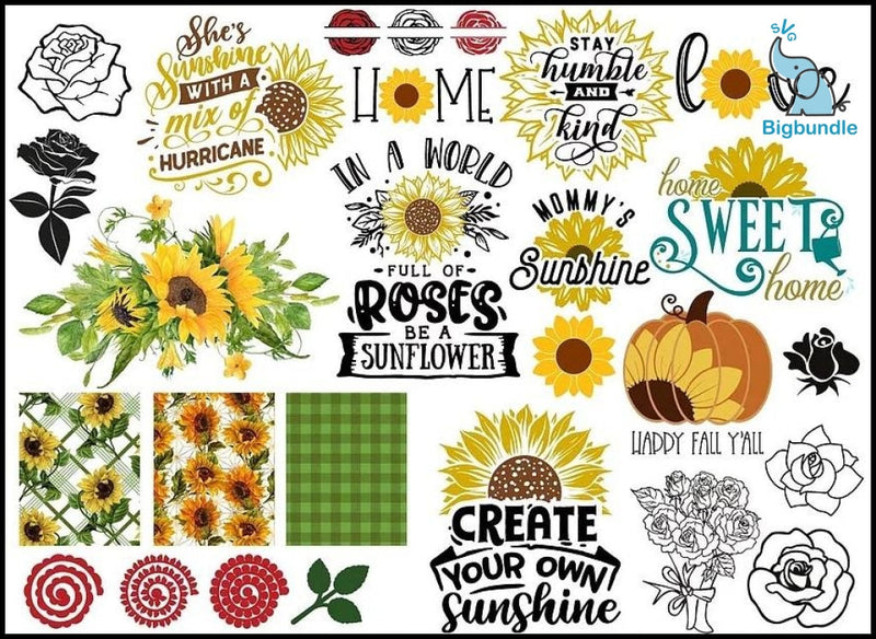 1000+ Flowers Svg Bundle, Sun Flowers Svg bundle