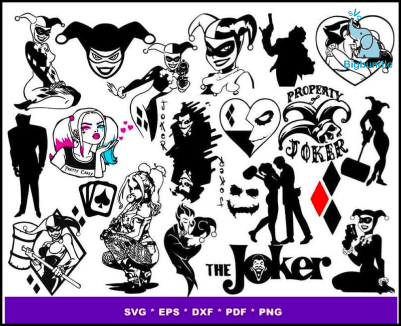 1000+ Joker bundle SVG, DXF,PNG, Clipart, Cricut , Bundle svg, eps, png, dxf