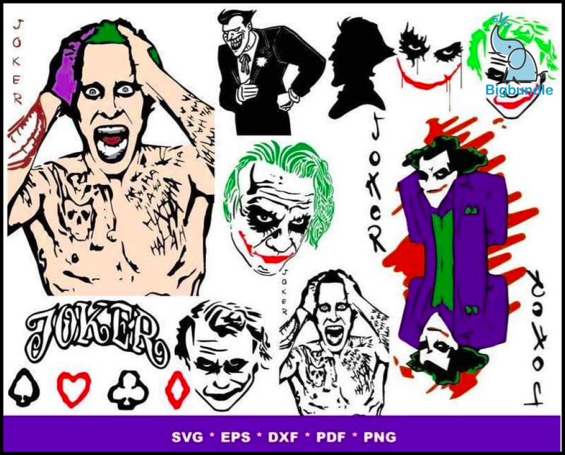 1000+ Joker New bundle SVG, DXF,PNG, Clipart, Cricut , Bundle svg, eps, png, dxf