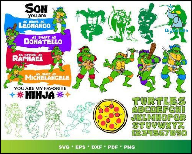 1000+ Ninja Turtles SVG Bundle 3.0