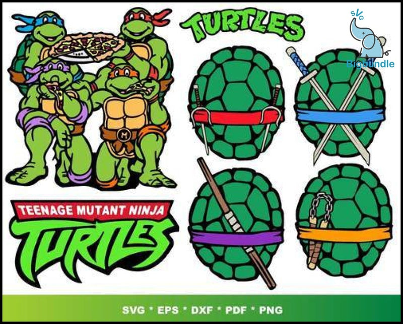 1000+ Ninja Turtles SVG Bundle 3.0