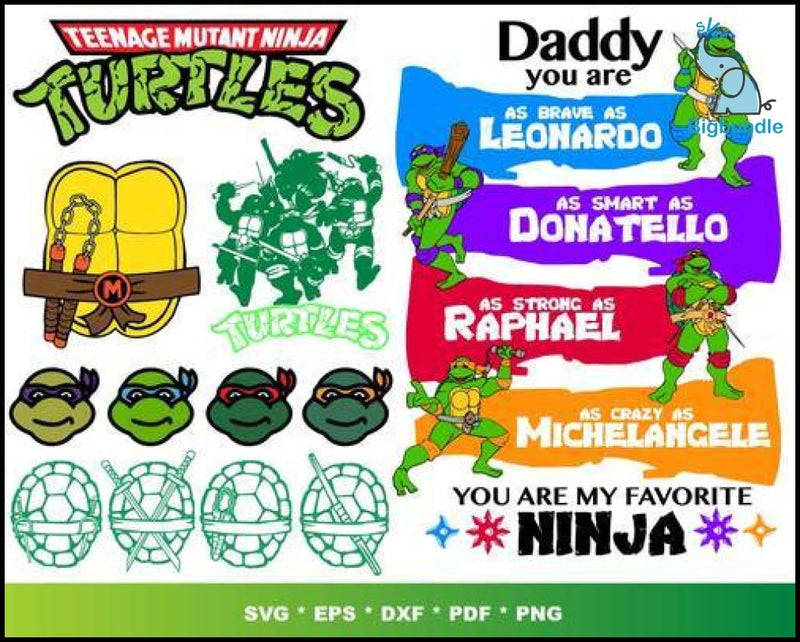 1000+ Ninja Turtles SVG Bundle 3.0