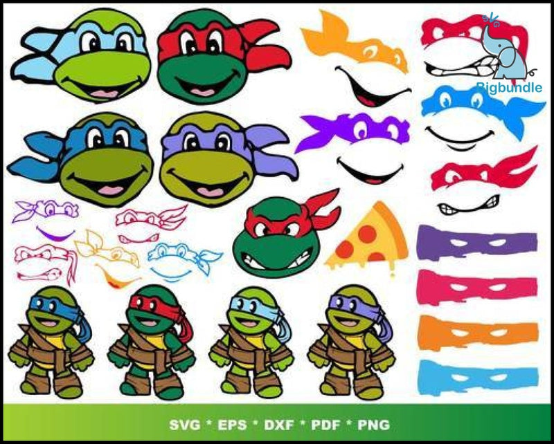 1000+ Ninja Turtles SVG Bundle 3.0