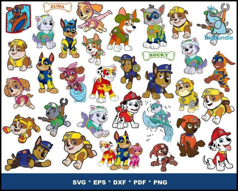 1000+ Paw Patrol SVG new Bundle, Bundle svg, eps, png, dxf