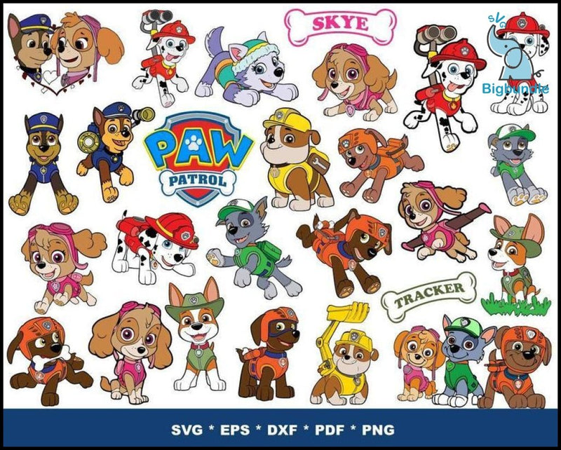 1000+ Paw Patrol SVG new Bundle, Bundle svg, eps, png, dxf