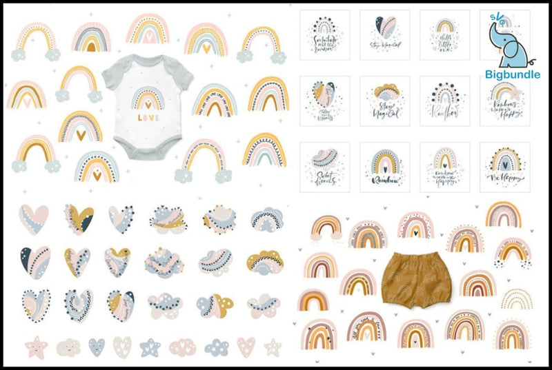 1000+ Rainbow Svg Bundle, Rainbow bundle svg, eps, png, dxf