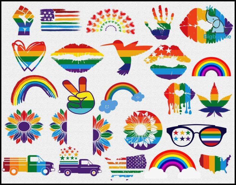 1000+ Rainbow Svg Bundle, Rainbow bundle svg, eps, png, dxf