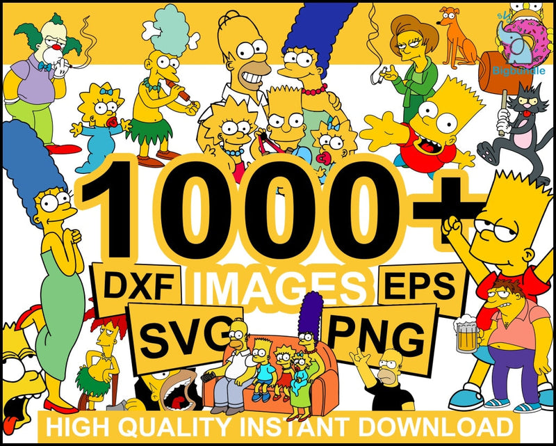 1000+ Simpsons bundle svg Digtial File