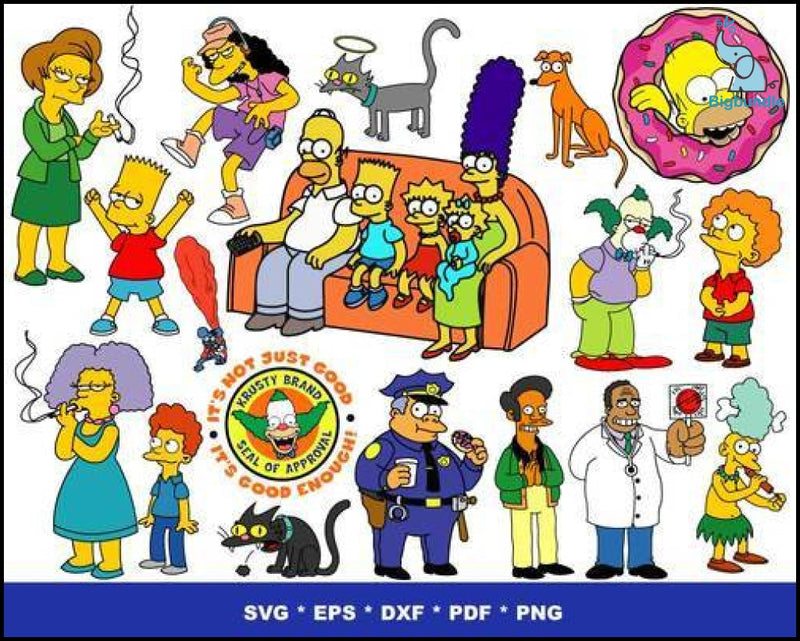 1000+ Simpsons bundle svg Digtial File