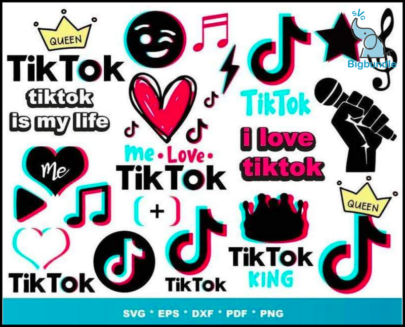 1000+ TikTok Svg Bundle, Bundle svg, eps, png, dxf