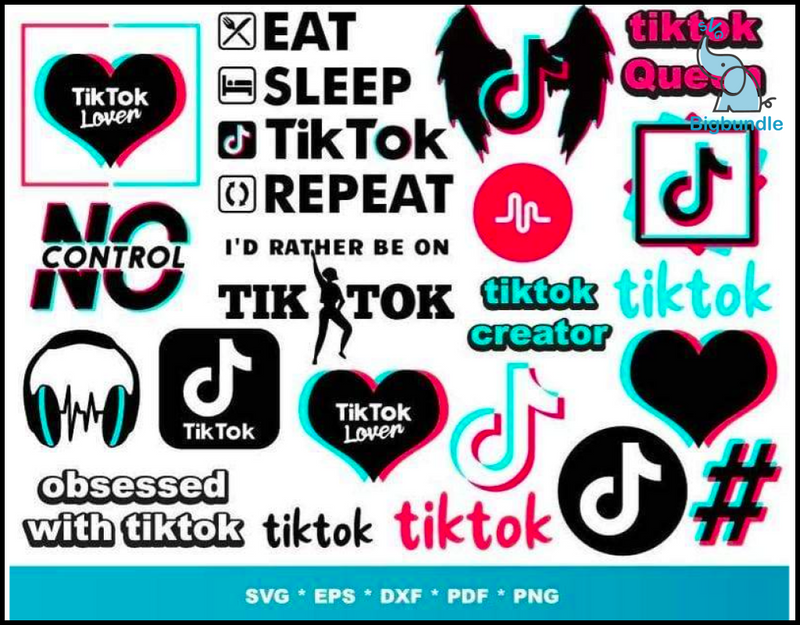 1000+ TikTok Svg Bundle, Bundle svg, eps, png, dxf