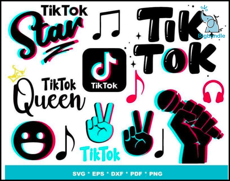 1000+ TikTok Svg Bundle, Bundle svg, eps, png, dxf