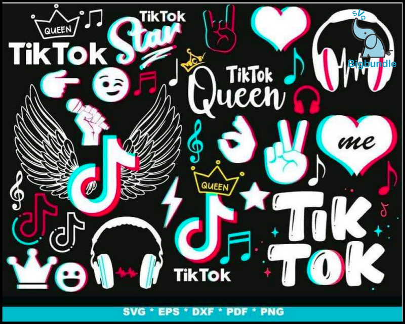 1000+ TikTok Svg Bundle, Bundle svg, eps, png, dxf