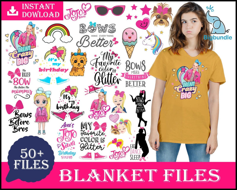 110+ Jojo Siwa bundle svg, png, dxf, eps