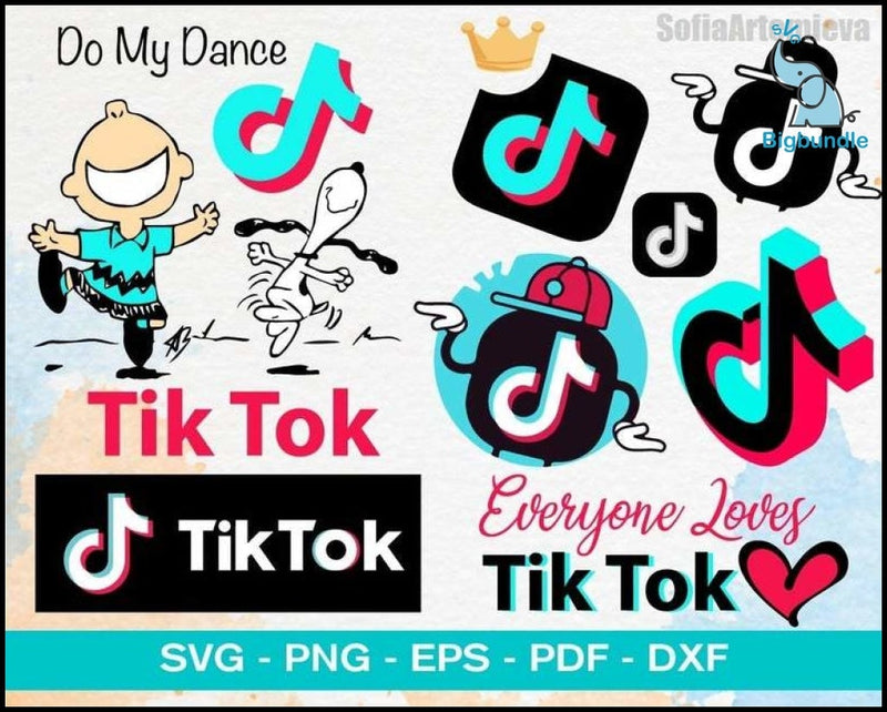 1100+ TikTok Svg Bundle 3.0, Bundle svg, eps, png, dxf