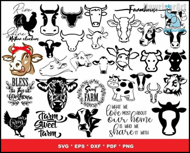 1200+ Farm SVG Bundle 1.0 Digital Dowload, Bundle svg, eps, png, dxf