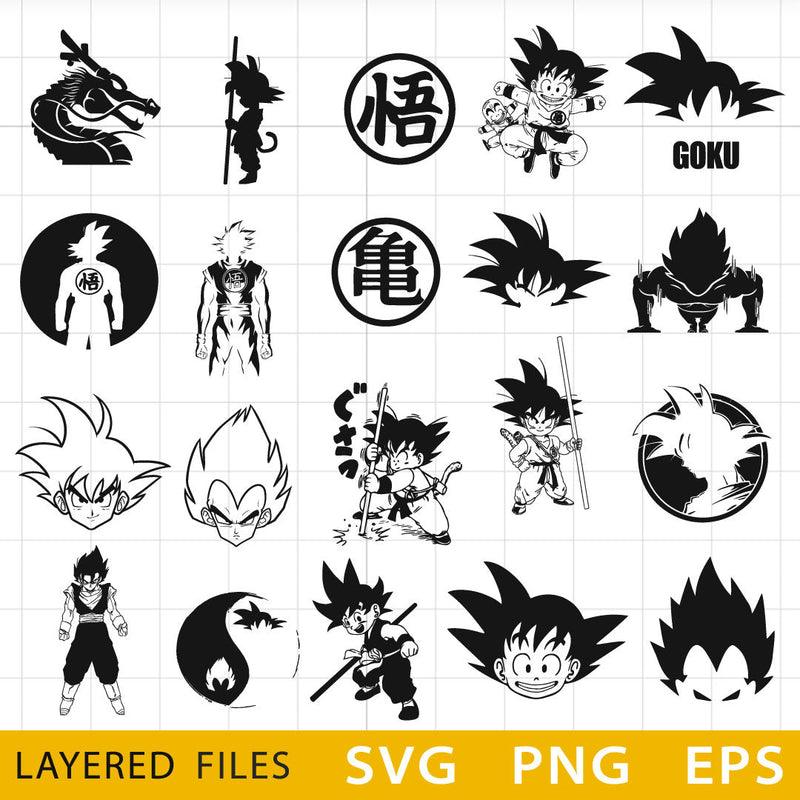 Anime Layered SVG, Dragon Balls Clipart, Dragon Balls PNG, Dragon Balls SVG Cut files