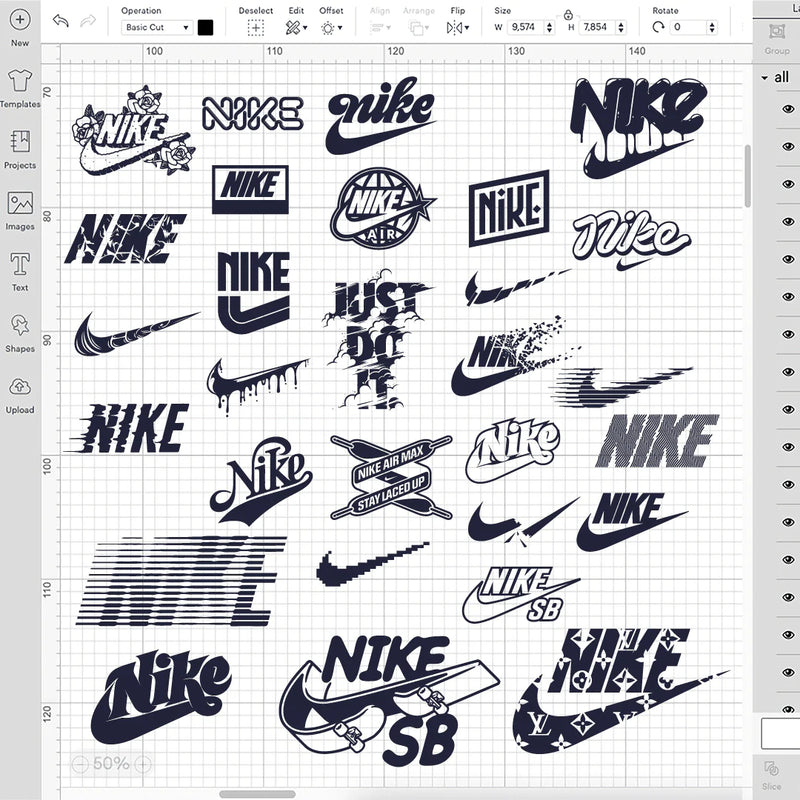 Nike Logo Layered SVG, Nike Air Cricut file, Cut files, Nike digital vector file, Swoosh Digital download, Decor