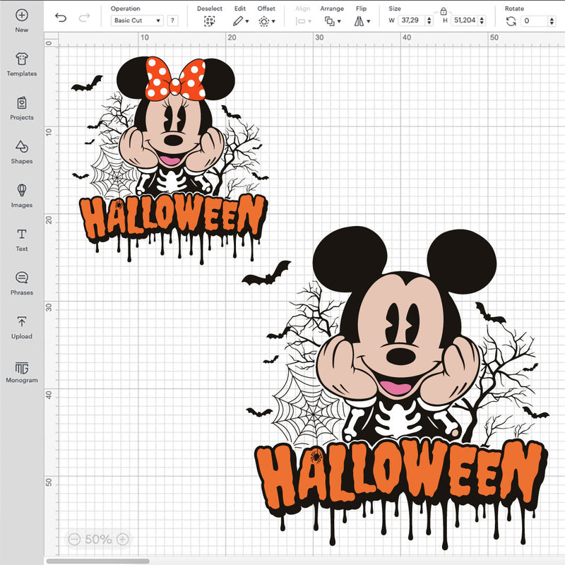 Mickey & Minnie Halloween Skeleton Svg, Disney Halloween Svg, Disney Halloween Party, Minnie SVG, Scary Mickey Clipart