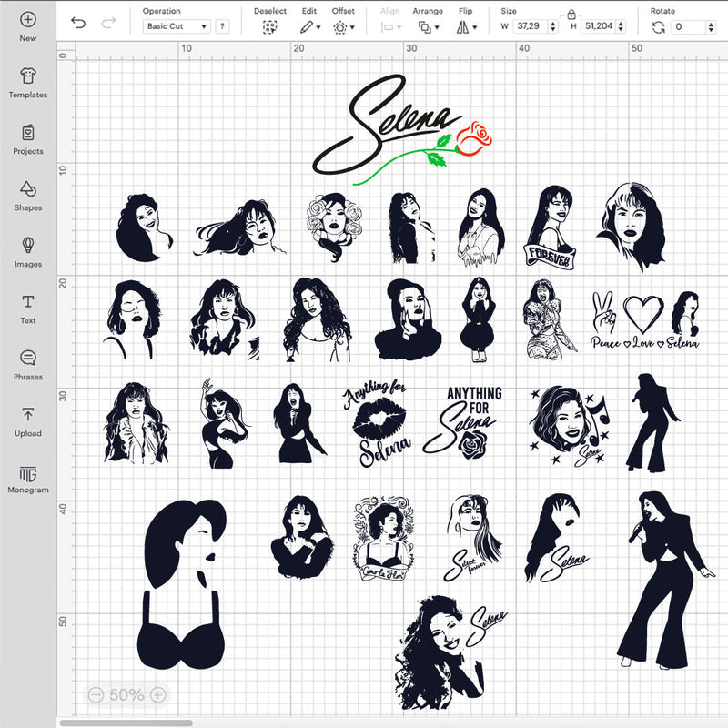 Selena Quintanilla SVG Bundle, Selena SVG, Selena Quintanilla PNG, Selena Cricut Designs