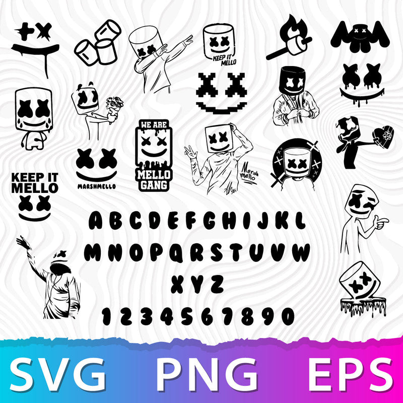 Dj Marshmello SVG Bundle, Dj Marshmello Files SVG For Cricut & Silhouette SVG