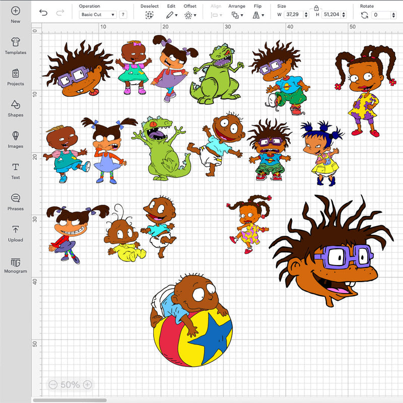 Rugrats Afro Characters SVG Bundle, Rugrats Afro Cricut Designs, Rugrats Afro Clipart