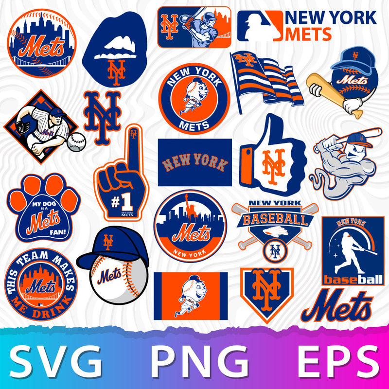 New York Mets Logo SVG, NY Mets Logo PNG, Transparent Mets Logo, New York Mets Cricut, Mets Logo PNG