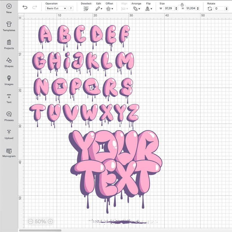 Graffiti Alphabet Bubble SVG, Bubble Letters SVG, Cricut Graffiti Fonts, Graffiti Drip Alphabet