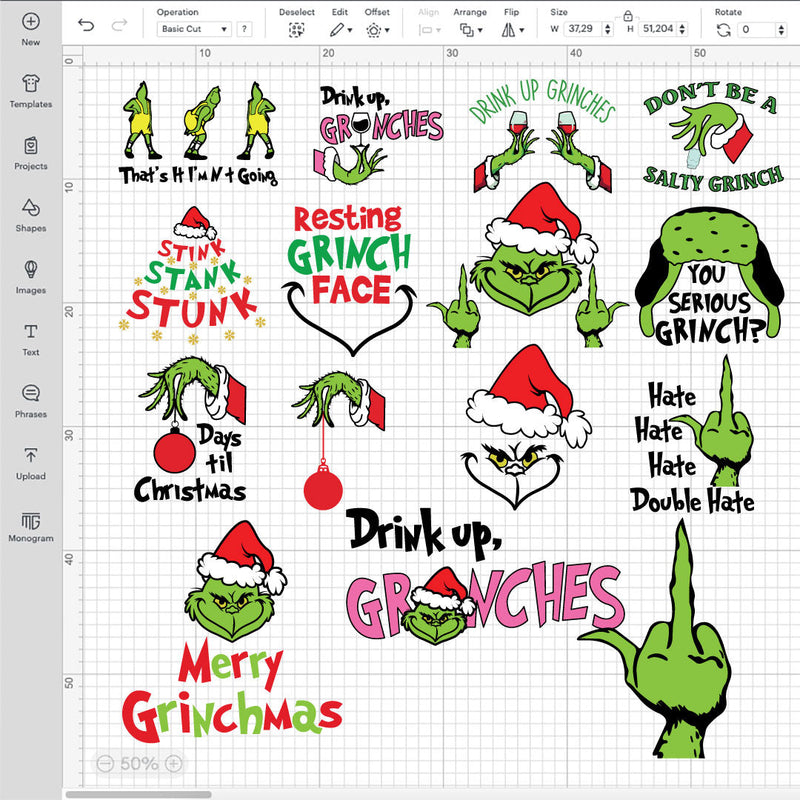 Grinch Middle Finger SVG, Grinch PNG, Grinch SVG For Cricut, Merry Grinchmas SVG