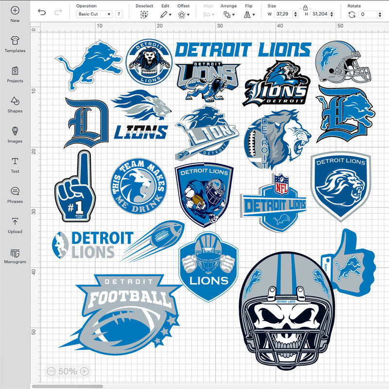 Detroit Lions SVG Bundle