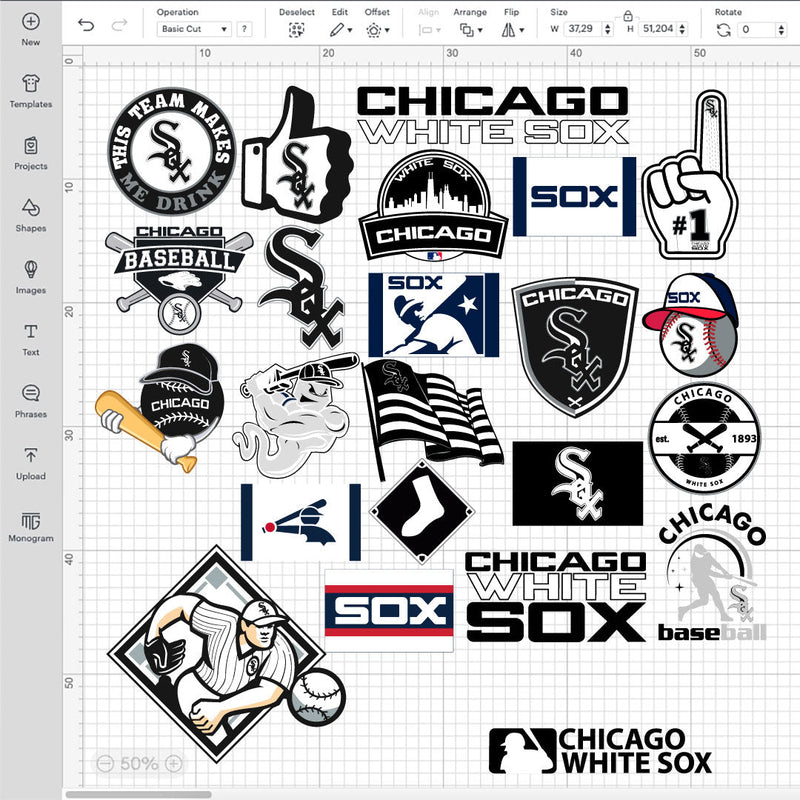 Chicago White Sox Logo SVG, White Sox Symbols, White Sox Logo PNG