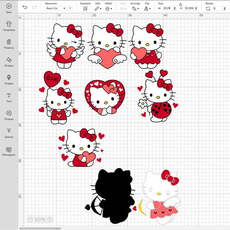 Hello Kitty Valentines SVG, Hello Kitty PNG, Hello Kitty PNG Transparent, Hello Kitty SVG Cricut