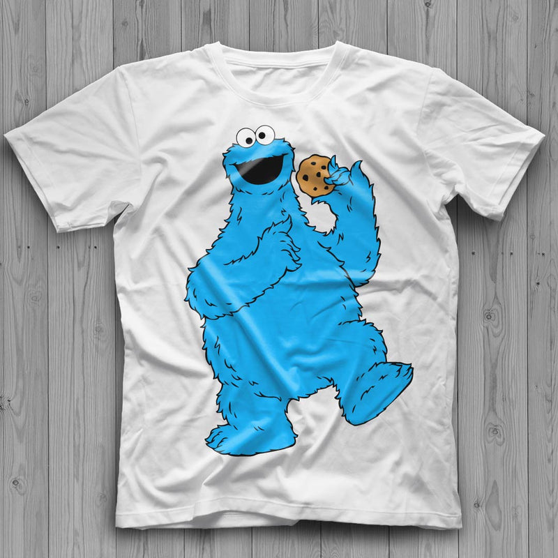 Cookie Monster SVG, Cookie Monster Cricut, Cookie Monster Outline, Cookie Monster PNG Transparent
