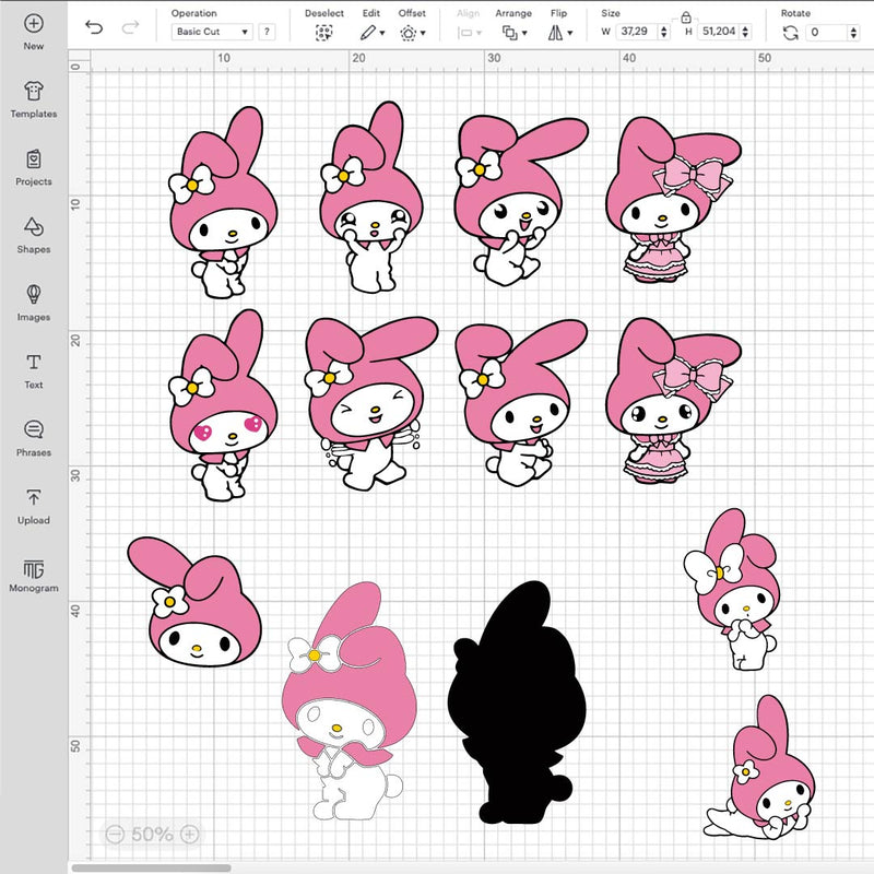 My Melody SVG, Sanrio SVG, My Melody Cricut, My Melody PNG, Transparent My Melody PNG