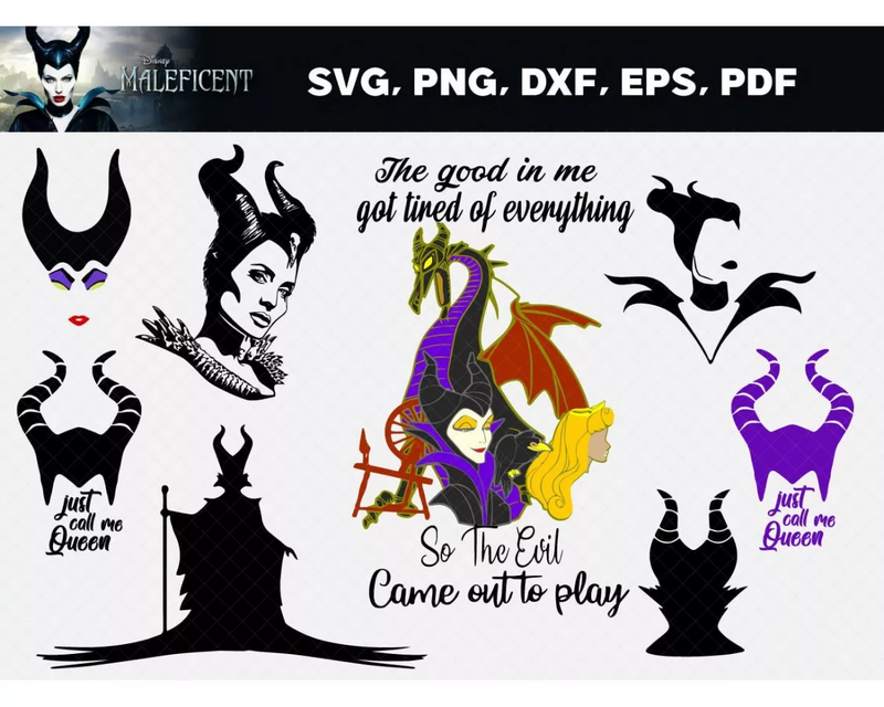 Maleficent SVG, Maleficent SVG For Cricut, Maleficent Silhouette, Maleficent PNG Transparent, Maleficent Clipart