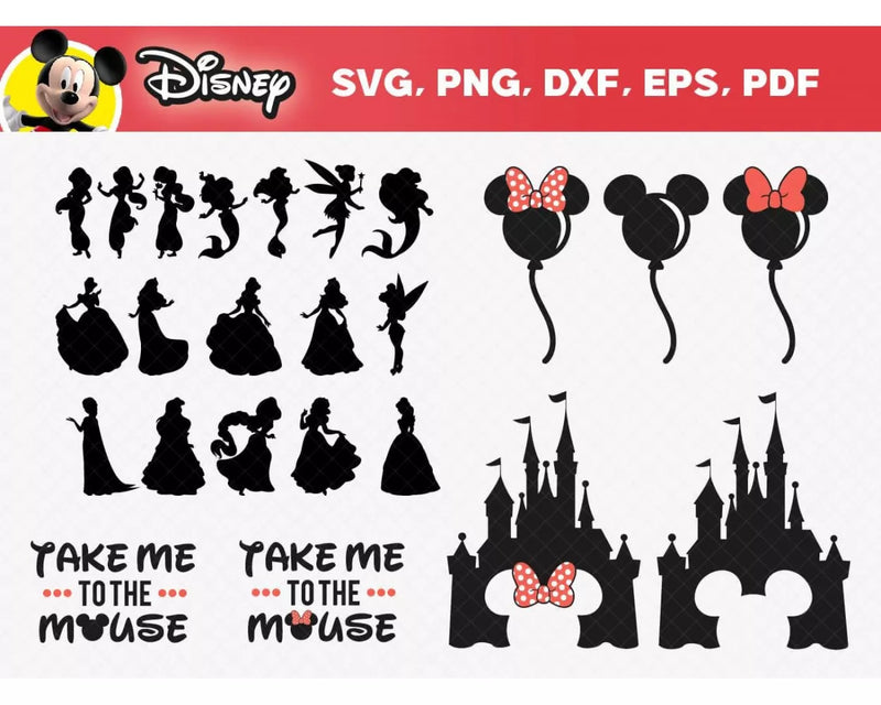 Minnie SVG, Mickey Head SVG, Mickey Face SVG, Mickey Mouse Cricut SVG, Minnie Silhouette SVG