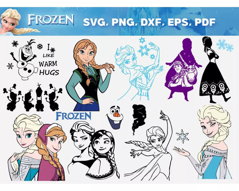 Frozen SVG Bundle 145+ Files For Cricut & Silhouette