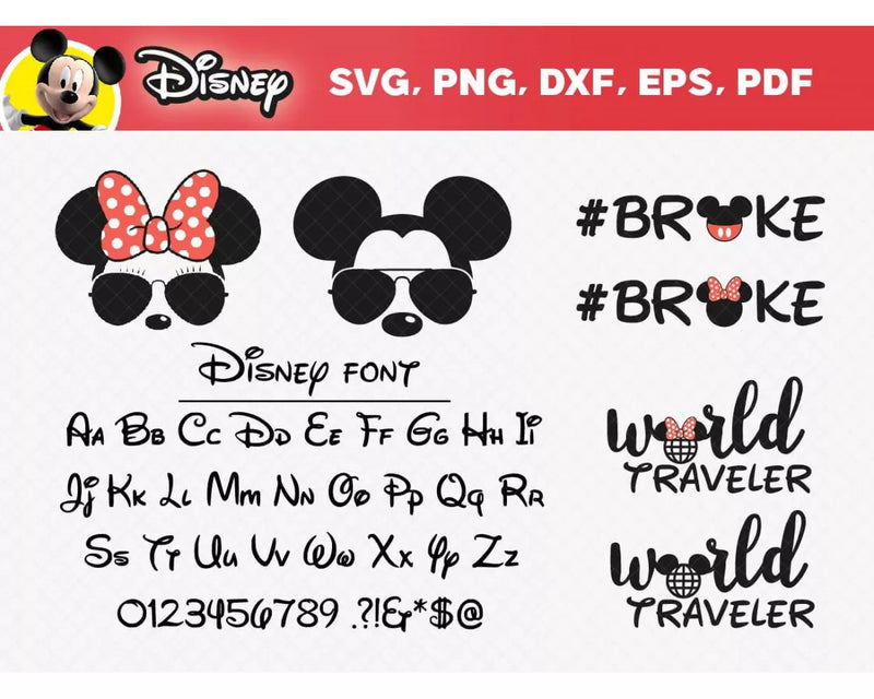 Minnie SVG, Mickey Head SVG, Mickey Face SVG, Mickey Mouse Cricut SVG, Minnie Silhouette SVG