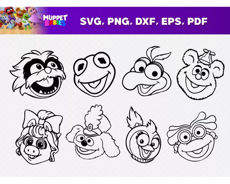 Muppet Babies SVG Bundle, Muppets SVG, Muppet Babies Cricut Designs, Muppet Babies Clipart