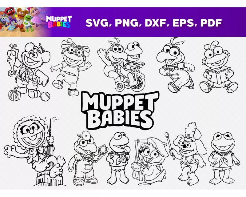 Muppet Babies SVG Bundle, Muppets SVG, Muppet Babies Cricut Designs, Muppet Babies Clipart