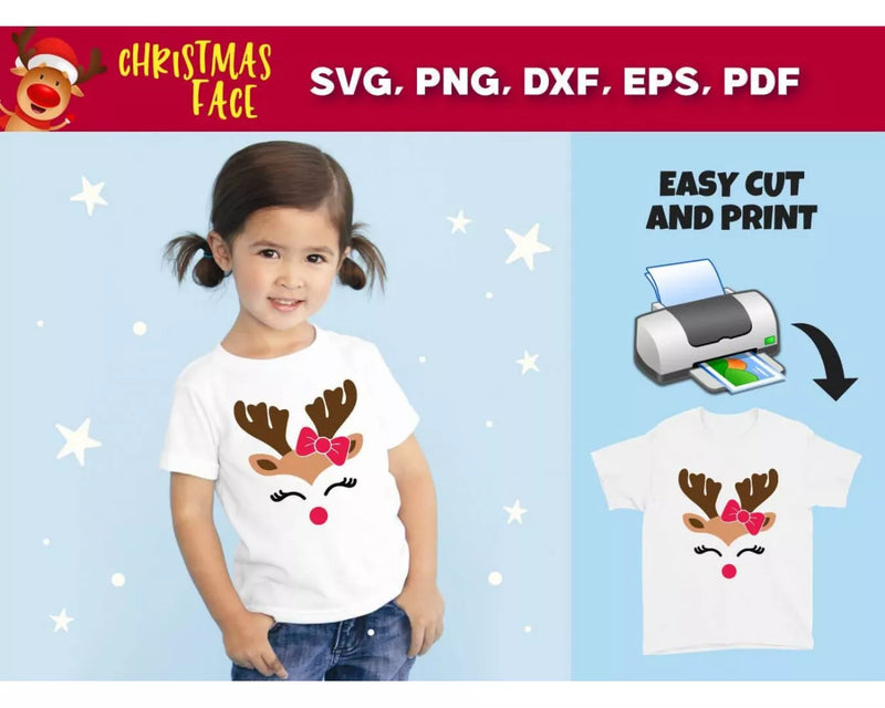 Christmas Face SVG Bundle 20+ Files For Cricut & Silhouette