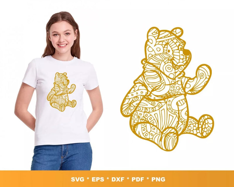 Winnie the Pooh Clipart Bundle, PNG & SVG Cut Files for Cricut & Silhouette