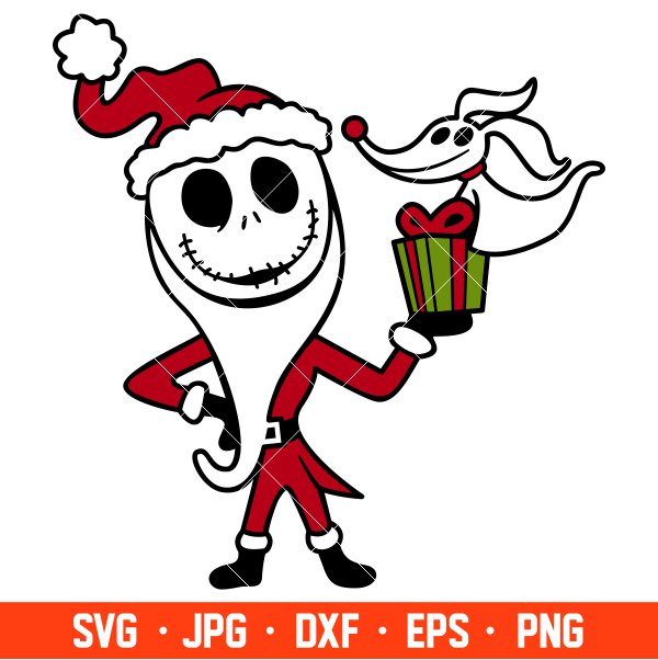 Christmas Jack Svg, Christmas Svg, Disney Christmas Svg, Sandy Claws Svg, Cricut, Silhouette Vector Cut File