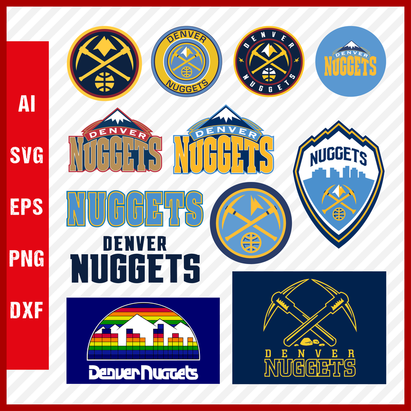 NBA Denver Nuggets Svg Cut Files Basketball Clipart Bundle